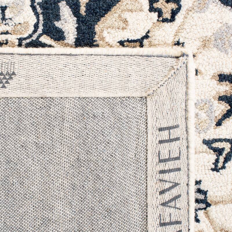 SAFAVIEH Handmade Micro-Loop Dashurie Transitional Medallion Wool Rug-