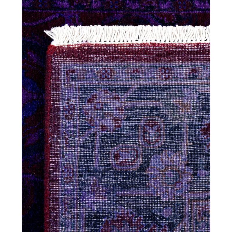 Overdyed One-of-a-Kind Hand-Knotted Area Rug - Purple - 3' 1" x 5' 2"
