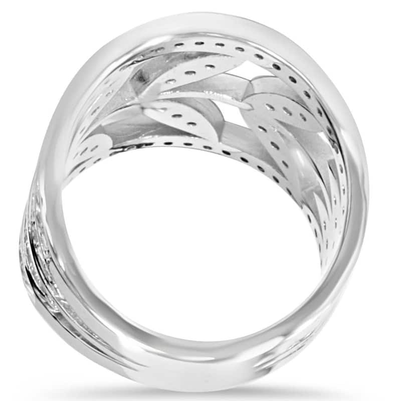 1CT Diamond Floral Knuckle Ring White Gold