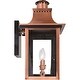 preview thumbnail 3 of 3, Chalmers 2-Light Outdoor Wall Lantern in Aged Copper