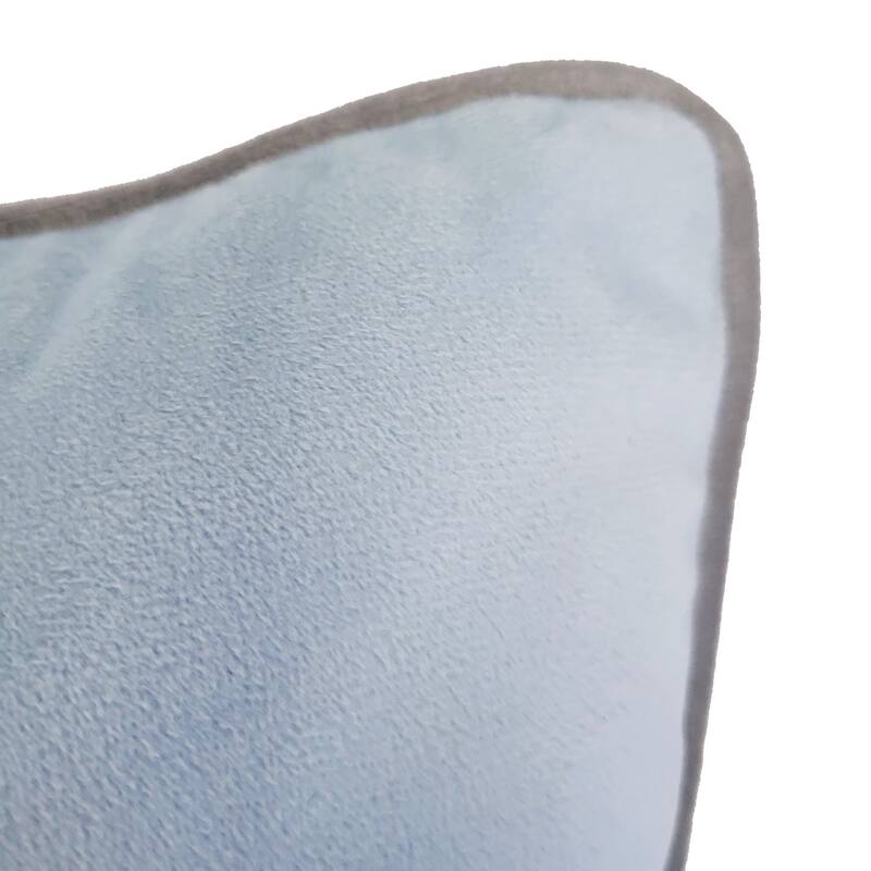 Edie At Home 'Relax' Embroidered Typography Decorative Pillow 12x12 Blue/Grey