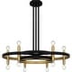 preview thumbnail 1 of 7, Winsland 6-Light Matte Black Chandelier