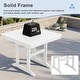 preview thumbnail 5 of 24, HDPE 35.8''L Square Dining Table with 1.7''D Bulit-in Umbrella Hole
