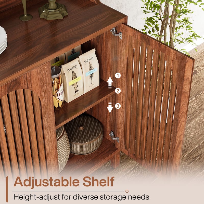 Freestanding Sideboard Storage Cabinet with Doors for Living Room