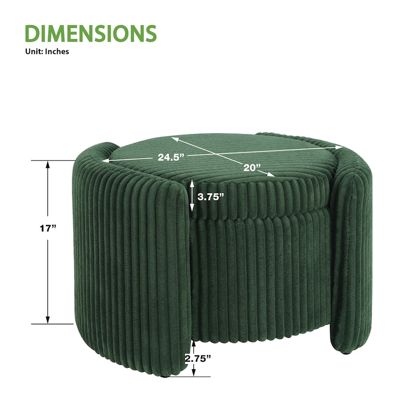 Sable Storage Ottoman