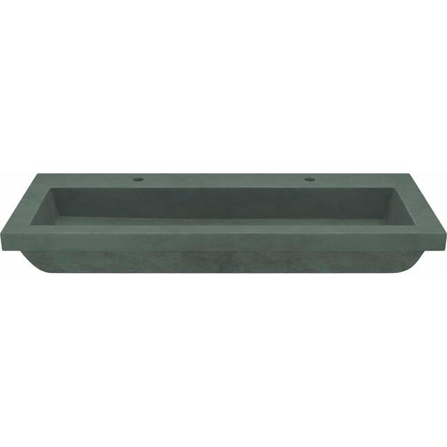 Native Trails Trough 48" NativeStone Drop In Bathroom Sink with 2 - Forest