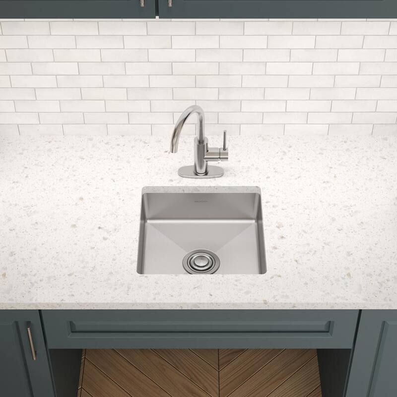 Crosstown 18 Gauge Stainless Steel 16-1/2" x 16-1/2" x 5" Single Bowl Undermount Sink