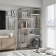 preview thumbnail 1 of 6, Kinnego Contemporary 6-Shelf Metal Bookcase by Furniture of America Champagne