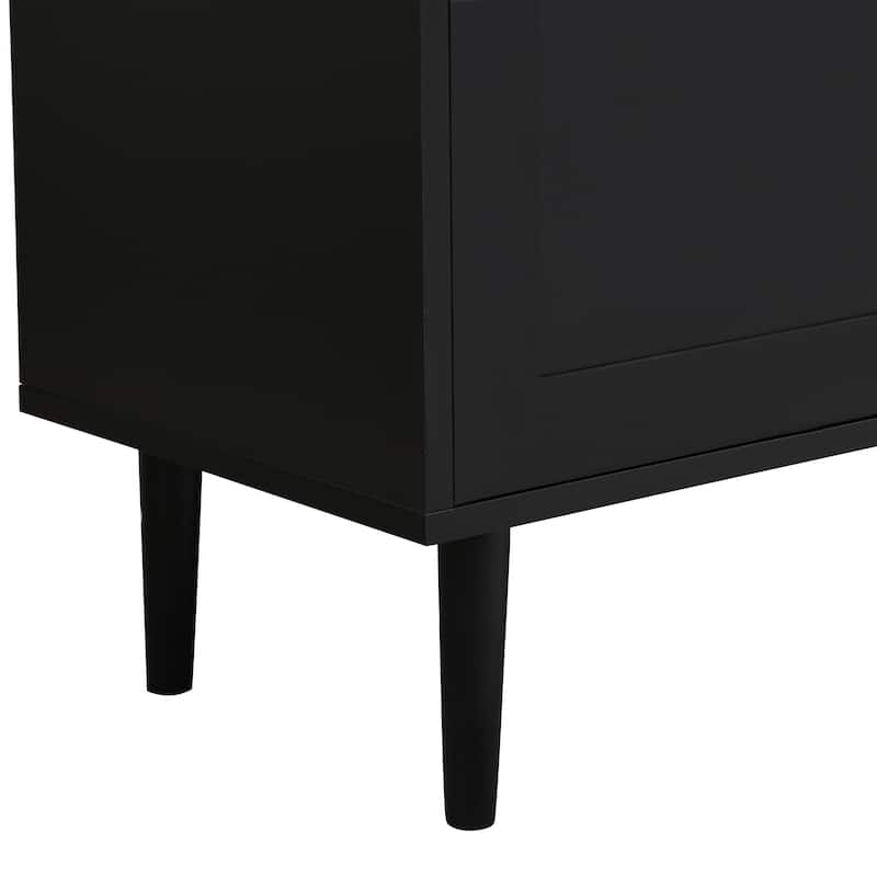 Arched 3-Door Shoe Cabinet, Versatile Entryway Storage Organizer, Hallway Side Cabinet with 1 Drawer & Adjustable Shelves