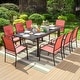 preview thumbnail 46 of 49, MAISON ARTS 7/9-Piece Patio Dining Set with Metal Rectangle Expandable Table and 6/8 Textilene Dining Chairs