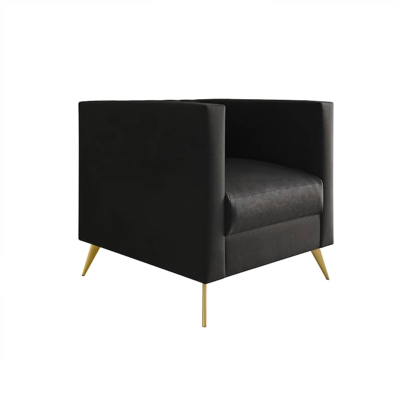 Clayfell Weiss Velvet Square Arm Chair/ Loveseat/ Sofa