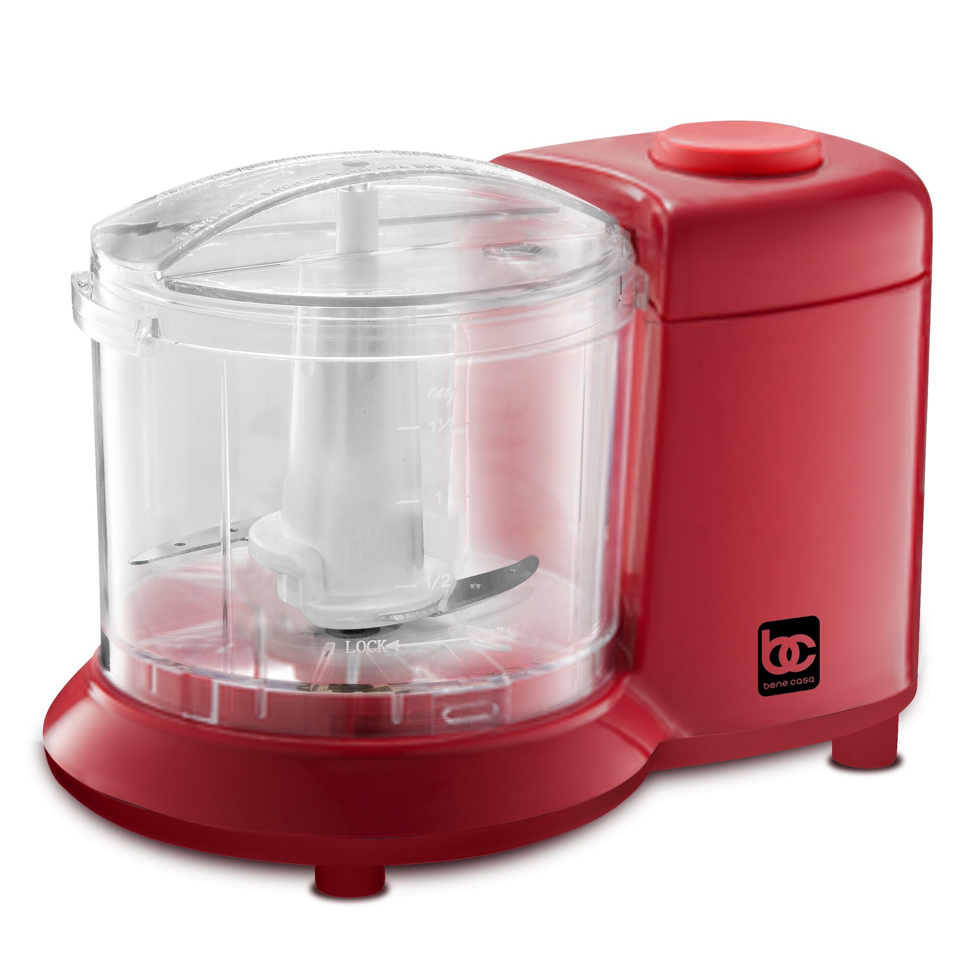 Bene Casa Mini Chopper In White Stainless Steel Blade Mini Chopper Pule Control On Sale Overstock 33036241