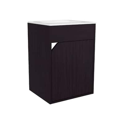 Nelson Bathroom Floating Vanity with a Door, Wengue