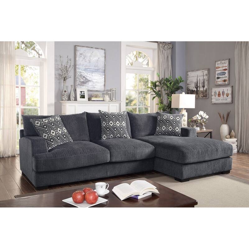 Living Room Lounge Ottoman Chenille Fabric Comfort Cozy Plush Seat foam Wooden Legs 1pc Ottoman Only