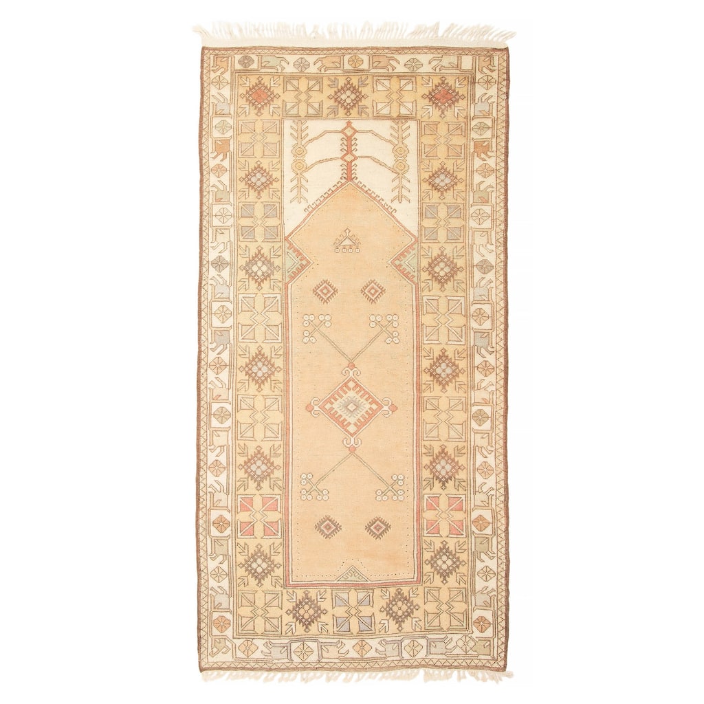ECARPETGALLERY Hand-knotted Andelz Tan Wool Rug - 3'10 x 8'0