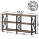 Wood Entryway Table, Industrial Metal Sofa Table with Storage Shelf ...