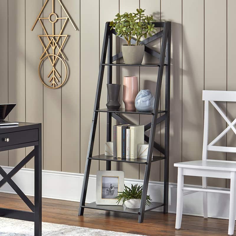 Simple Living Farmhouse 4-tier Shelf - Black