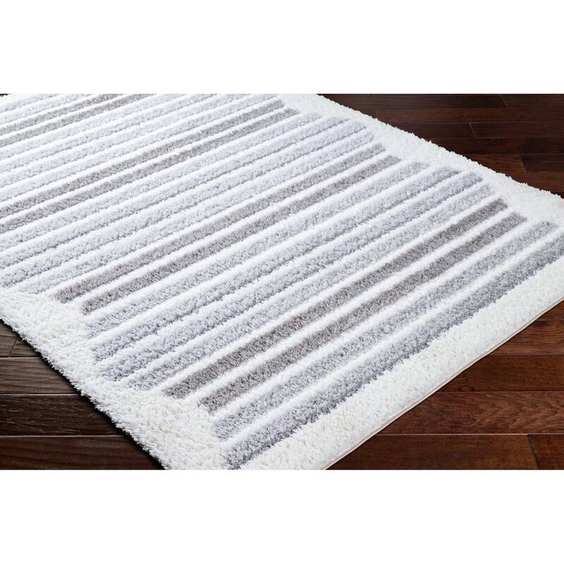 Livabliss Nomadic Striped Plush Area Rug