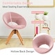 preview thumbnail 29 of 42, Costway Mid Century Modern Swivel Accent Chair Fabric Armchair Velvet - 27'' x 22'' x 32.5''