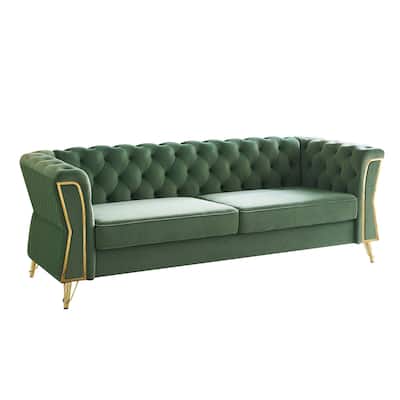 Modern Tufted Velvet Sofa for Living Room