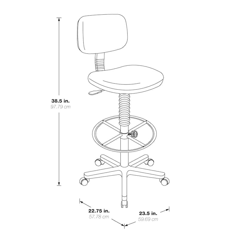 Sculptured Seat and Back Drafting Chair