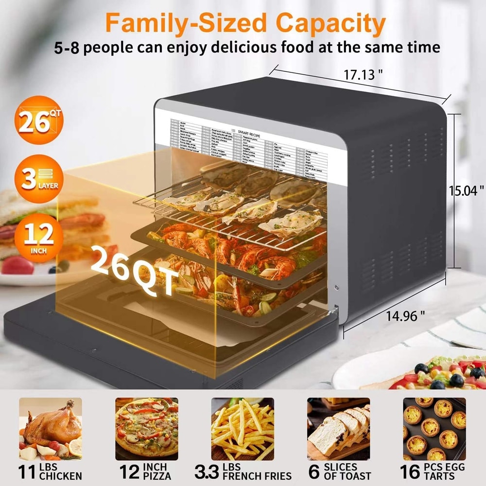 https://ak1.ostkcdn.com/images/products/is/images/direct/dbe82176663f0984f9d8f91c563b1ac643b87db5/Steam-Air-Fryer-Toast-Oven-Combo-%2C-26-QT-Steam-Convection-Oven-Countertop-%2C-50-Cooking-Presets%2C-with-6-Slice-Toast%2C-12%22-Pizza.jpg