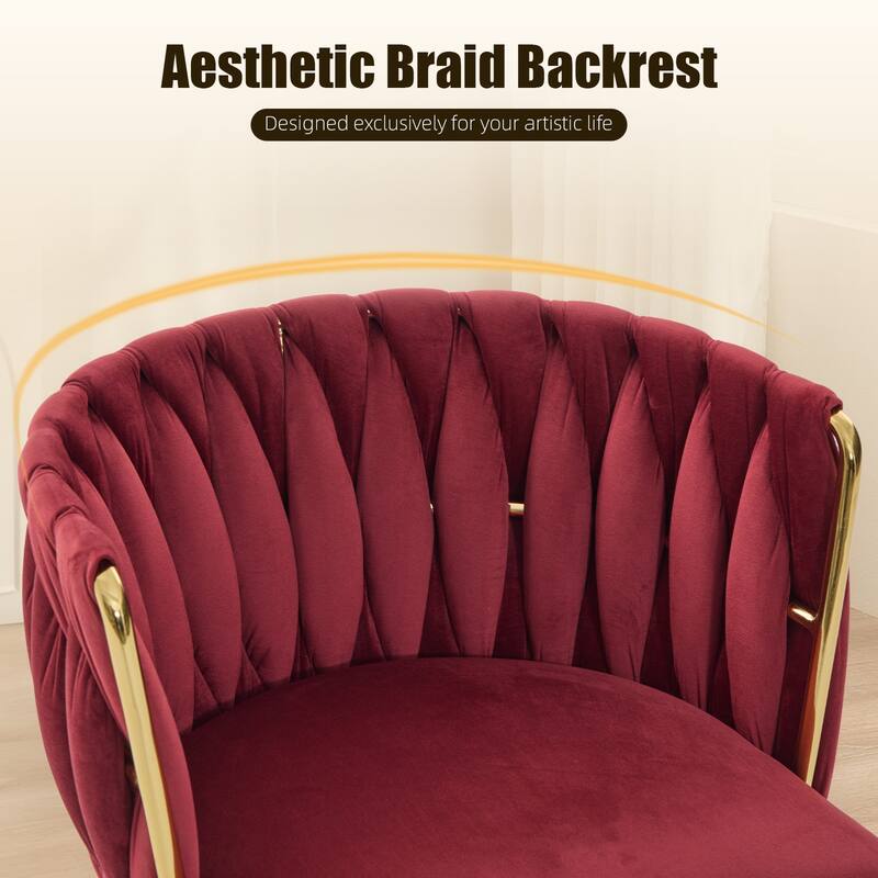 Makeup Chair, Home Backrest Light Luxury Dining Chair, Balcony Table Edge Chair (set of 2)