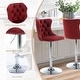 preview thumbnail 113 of 125, Velvet Upholstered Nailheads Tufted Swivel Bar Stools (Set of 6)