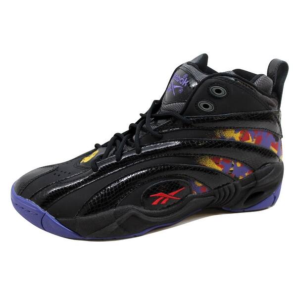 Shop Reebok Men S Shaqnosis Og Black Purple Yellow Red Escape From