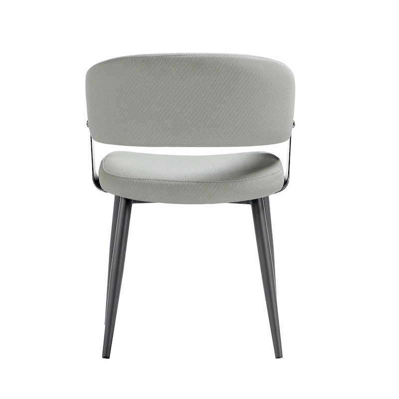 Manhattan Comfort Luce Stone Grey Textured Leatherette Dining Chair