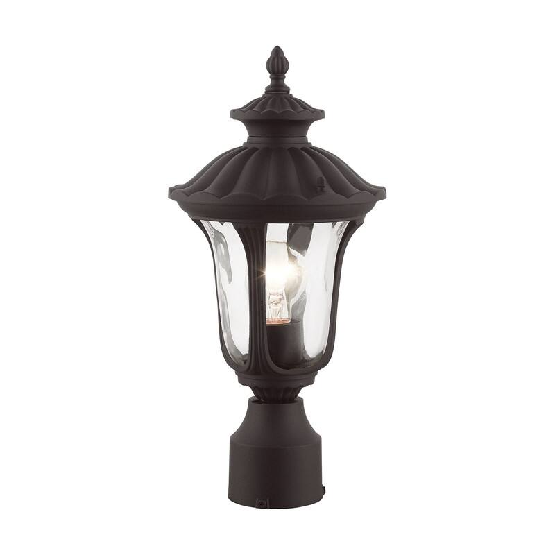 Livex Lighting 1-light Bronze Outdoor Post Lantern, 7848-07 - 7.25" Dia. x 15.5" H