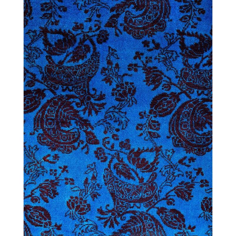 Fine Vibrance One-of-a-Kind Hand-Knotted Area Rug - Blue, 3' 2" x 5' 2" - 3' 2" x 5' 2"