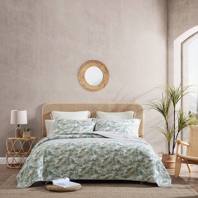 Tommy Bahama Green Island Cotton Green Quilt Set