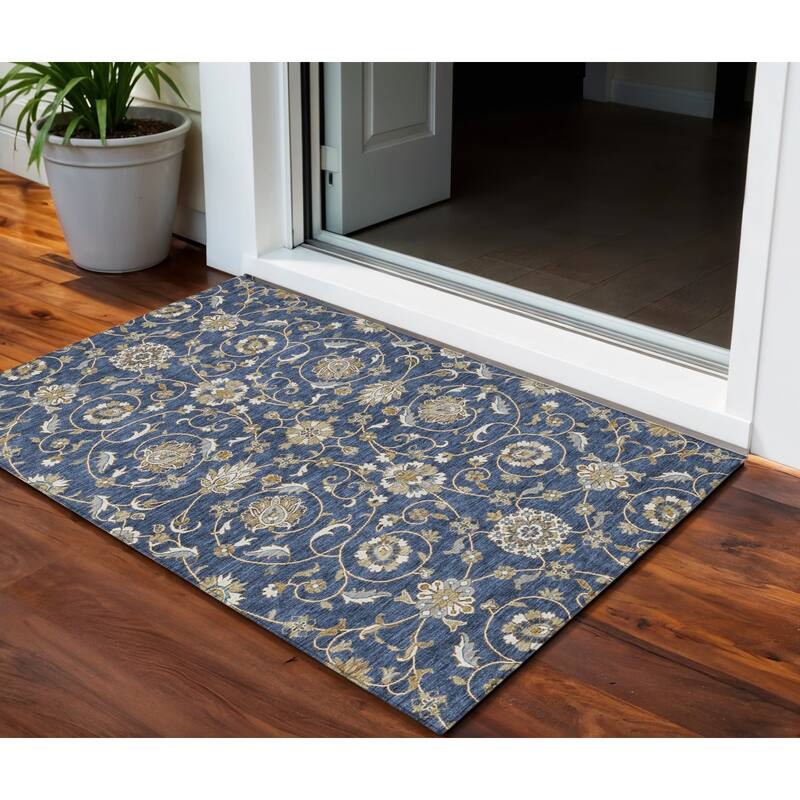 HomeRoots Moroccan Transitional Rectangle Outdoor Rug - 3' x 5'