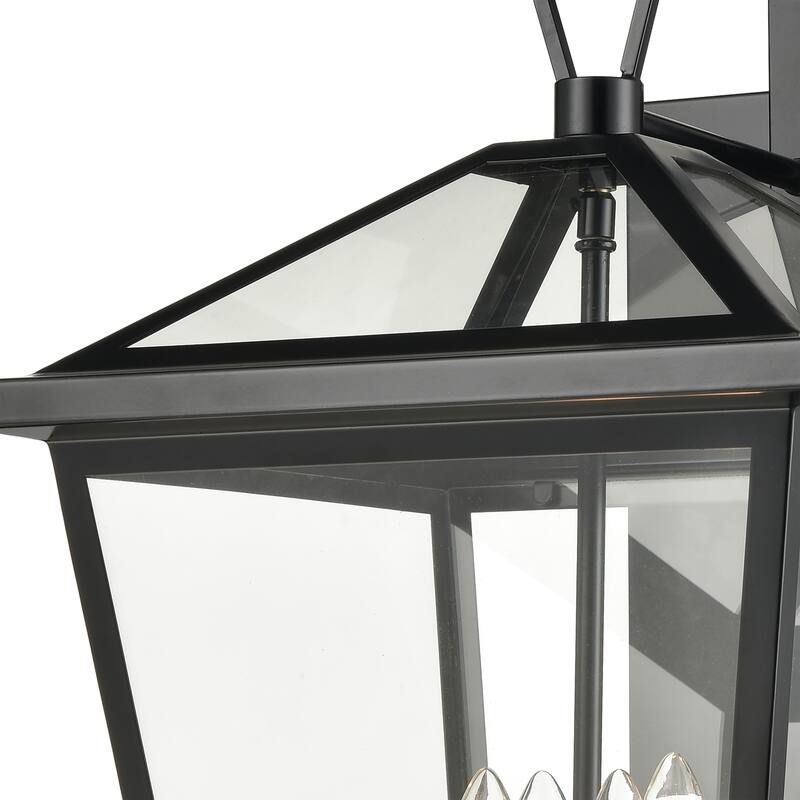 Elk Home Main Street Black With Clear Glass 4 Light Wall Sconce