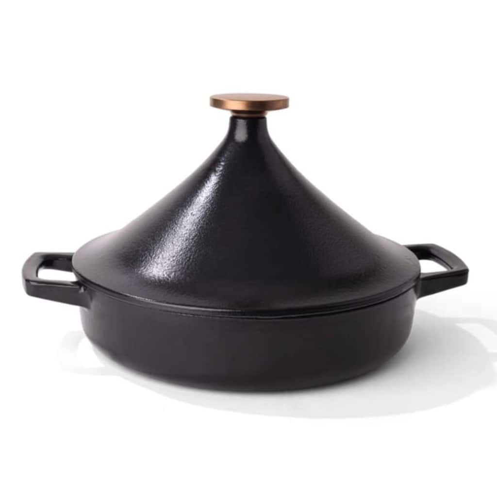 Alva Nori 3 Qt. Enameled Cast Iron Tagine Pot - 11" Black
