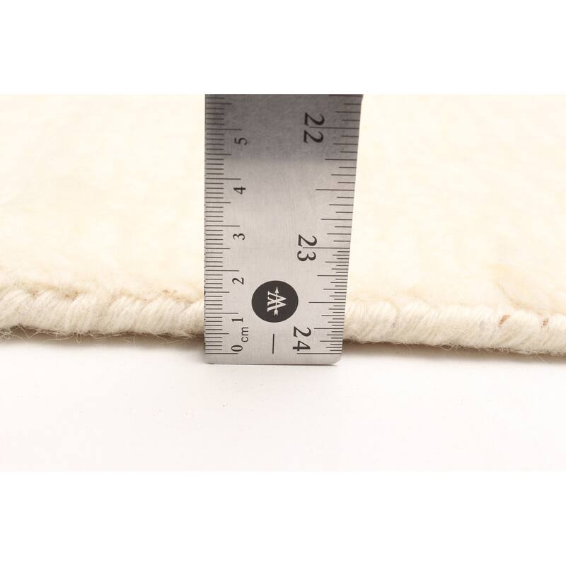 ECARPETGALLERY Hand-knotted Tangier Cream Wool Rug - 4'11 x 7'11