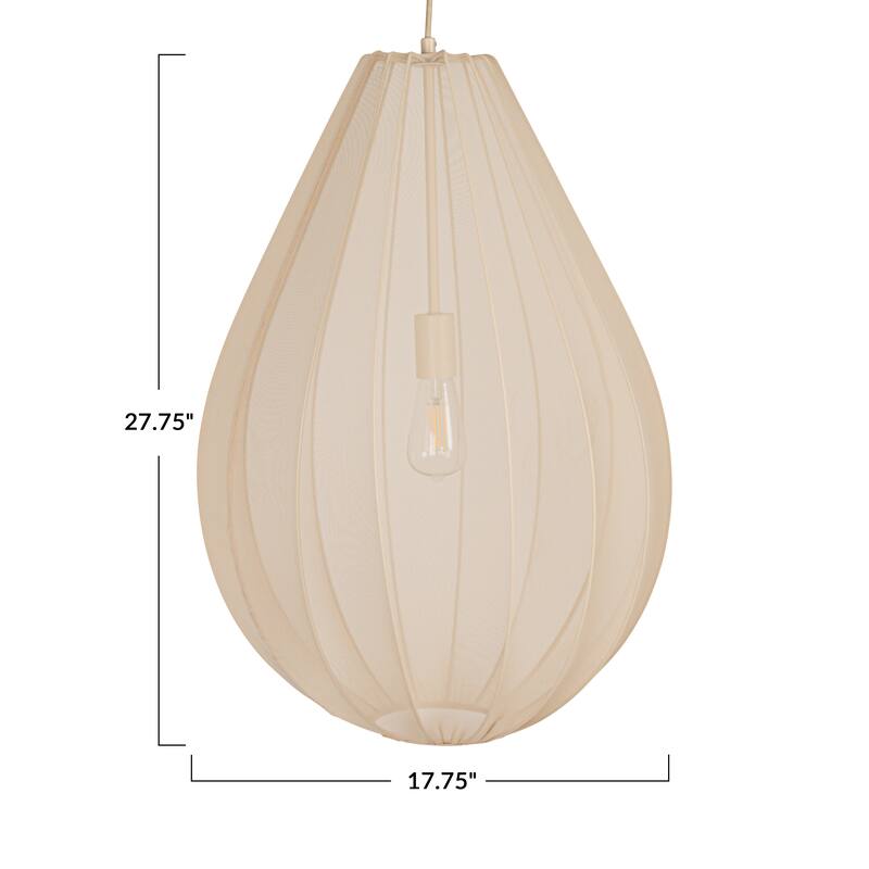 Hanging Cocoon Fabric Pendant Lamp