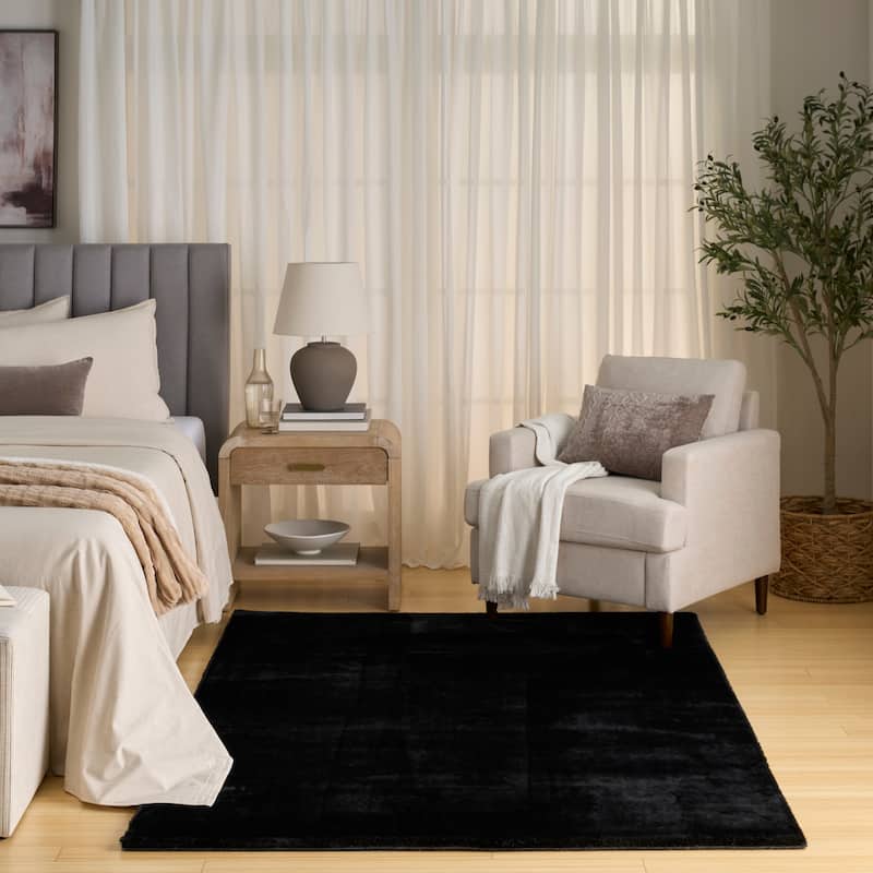 Nourison Soft Plush Faux Fur Indoor only Solid Area Rug