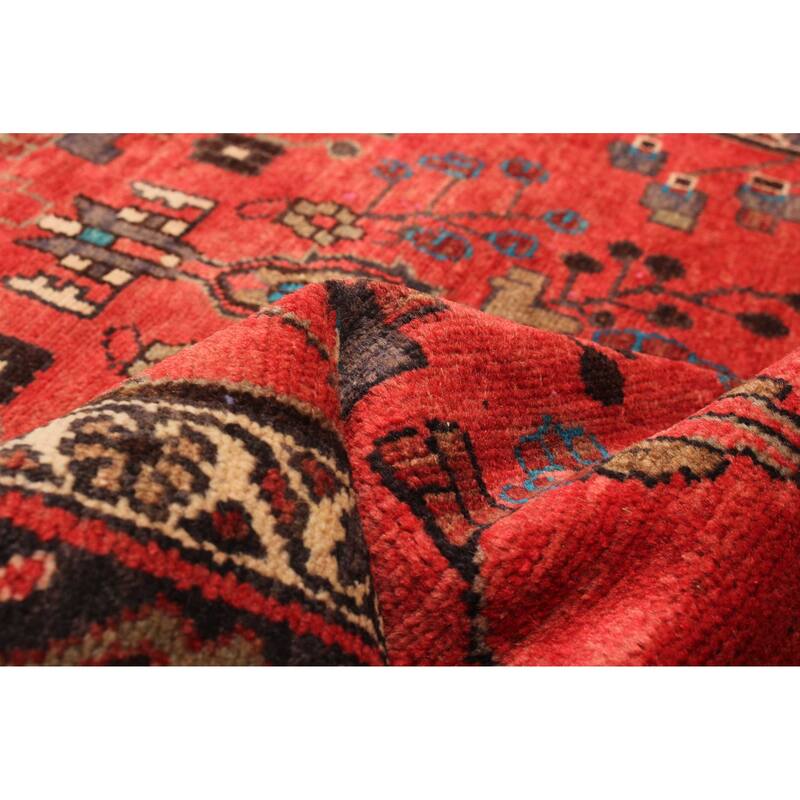ECARPETGALLERY Hand-knotted Andelz Red Wool Rug - 3'3 x 9'8