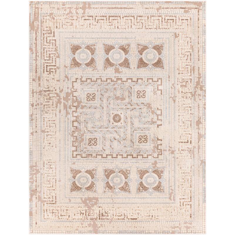 Livabliss Padua Distressed Mosaic Area Rug
