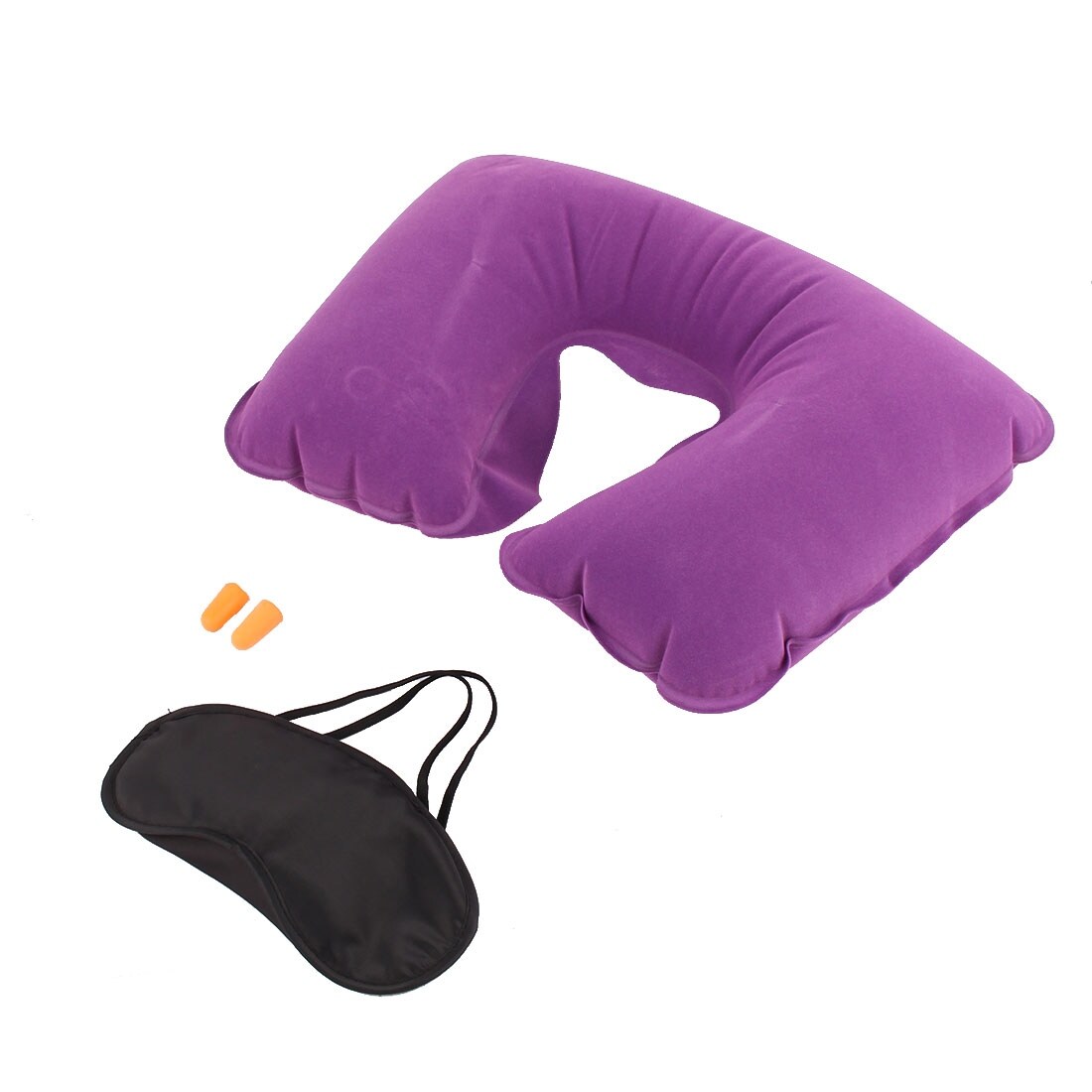Shop Travel Sleeping Inflatable U Shaped Neck Pillow Eye Mask