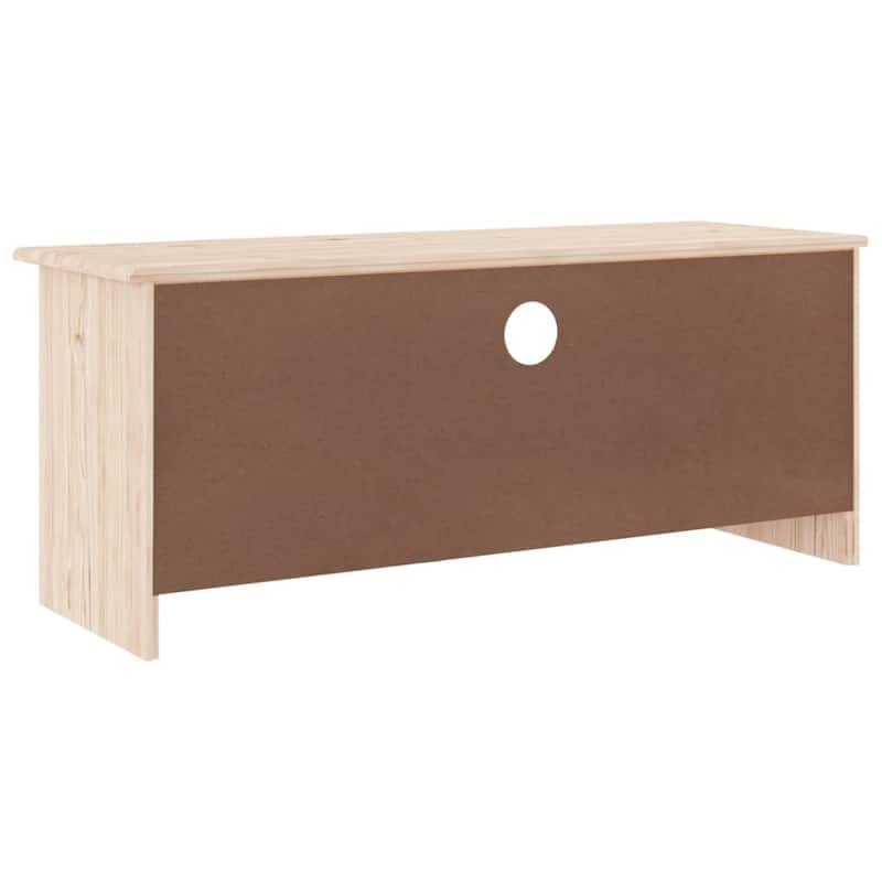 vidaXL TV Stand with Drawers ALTA 39.4"x13.8"x16.1" Solid Wood Pine - 39.4" x 13.8" x 16.1"