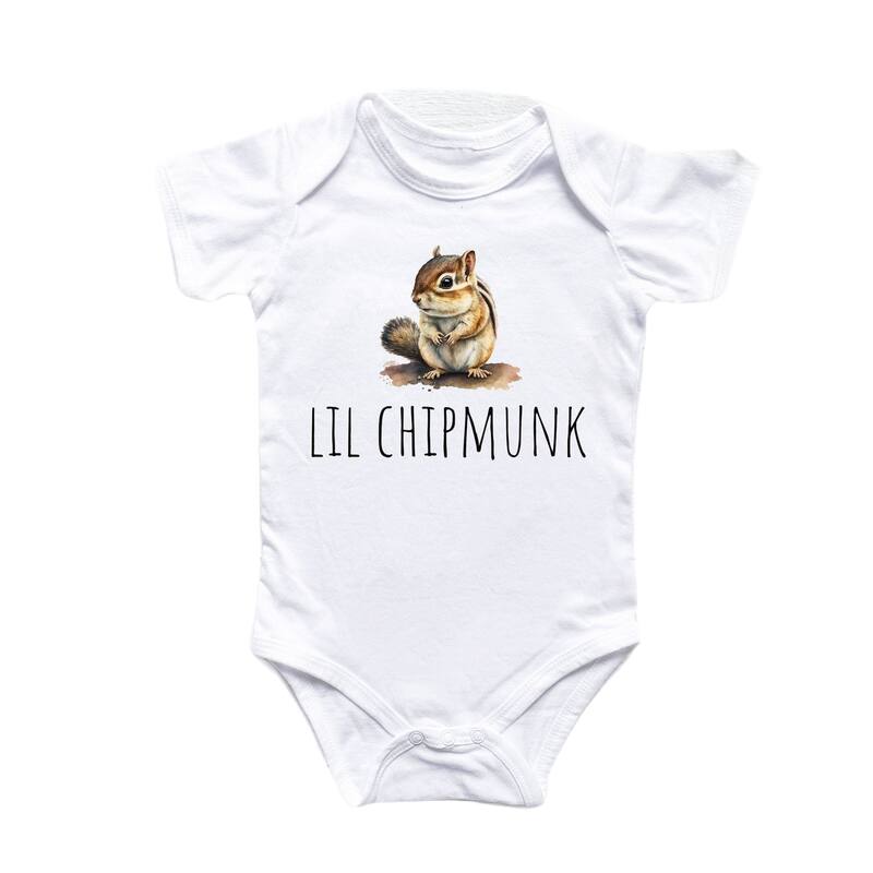 Chipmunk Animal - Baby Boy Girl Clothes Infant Bodysuit Funny Cute Newborn - Blue - 0-3M