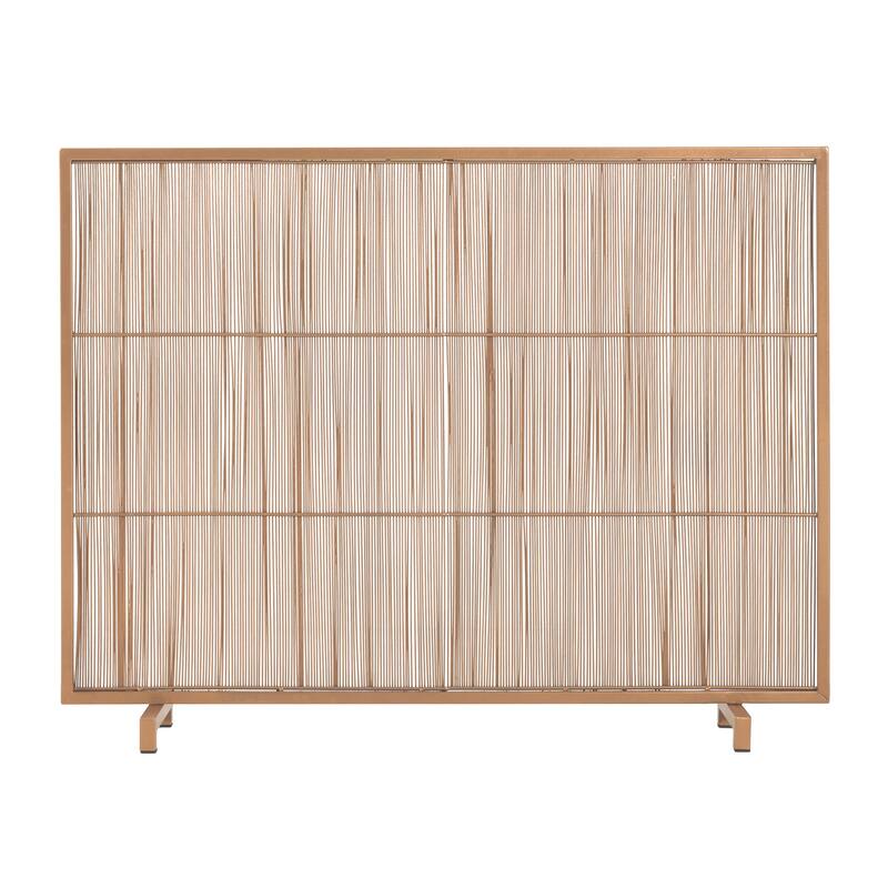 Christopher Knight Home - Willow Modern Iron Fireplace Screen with Vertical Bar Design