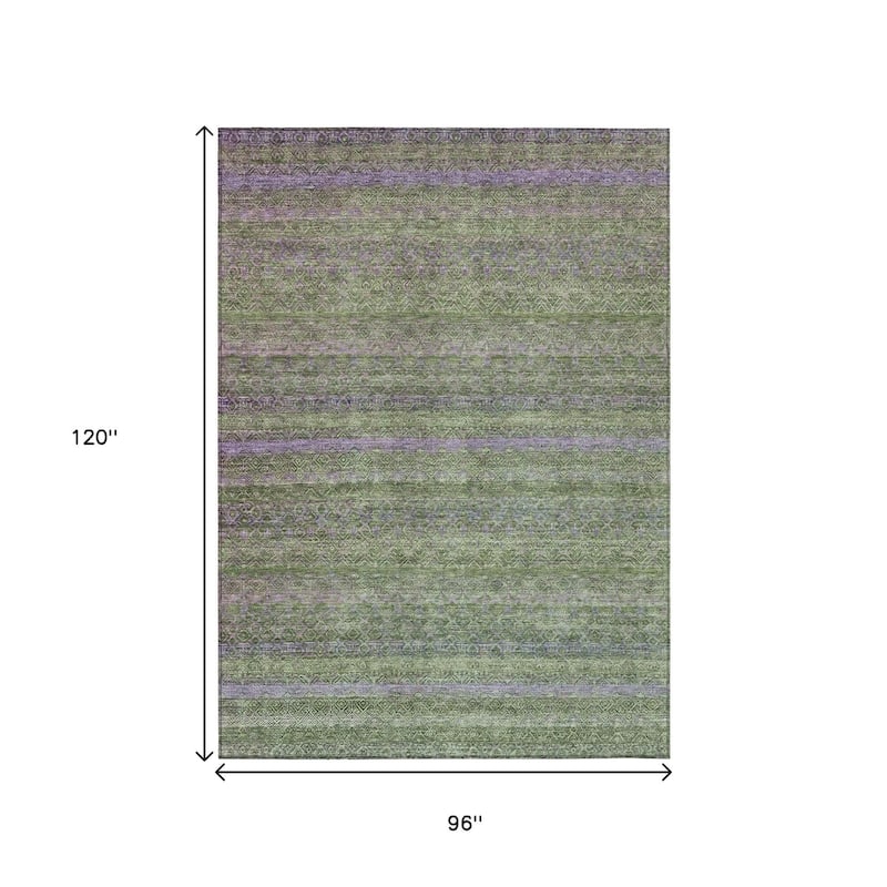HomeRoots Striped Transitional Rectangle Outdoor Rug