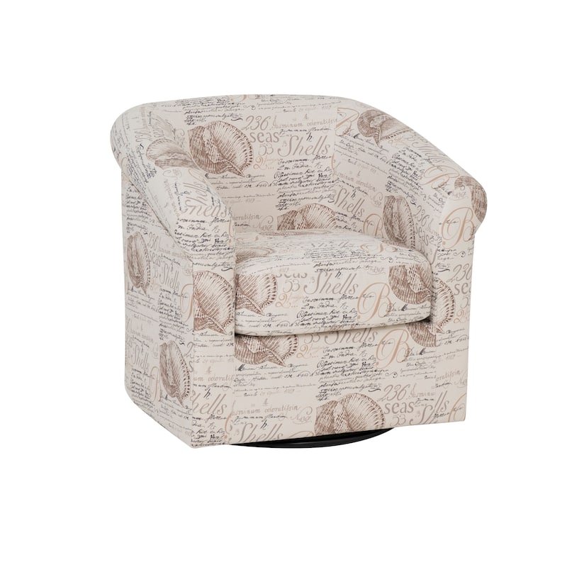 Moriarty Coastal/Beach/Ocean Inspired Swivel Accent Arm Chair