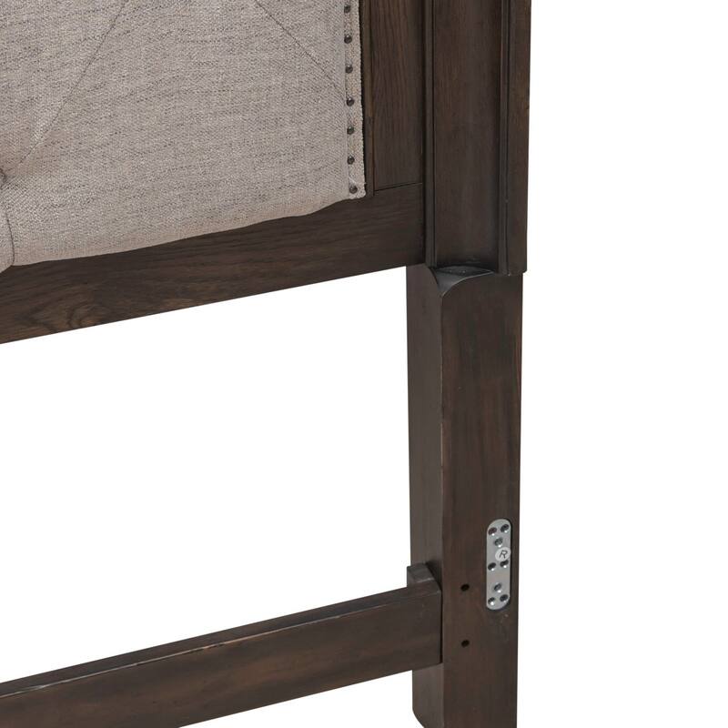 Paradise Valley Saddle Brown Upholstered Arched Panel Headboard