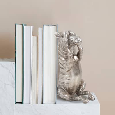 Allan Andrews See No Evil, Speak No Evil, Hear No Evil Silver Zebra Sculpture - 9"H