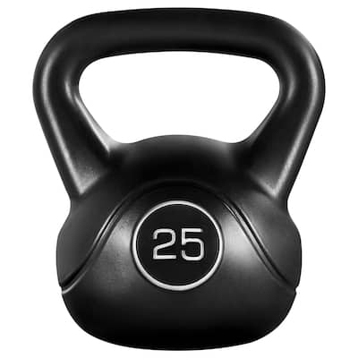 Yaheetech 25lbs Fitness Kettlebell Weight w/HDPE Coated Wide Flat Base